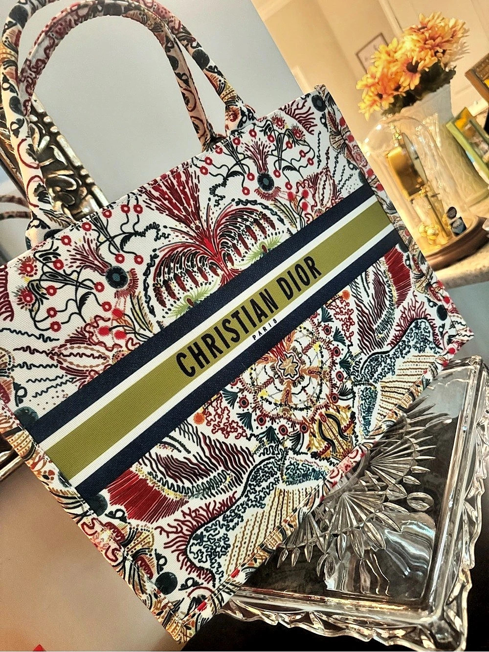 Inspired Mille Fleurs Book Tote Medium Multicolor & Green